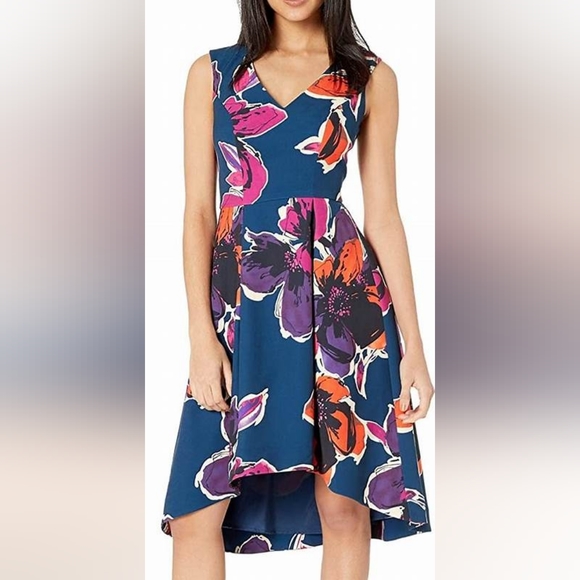 NWT, Trina Turk Fitzgerald Hi-lo Floral Dress - Picture 16 of 17